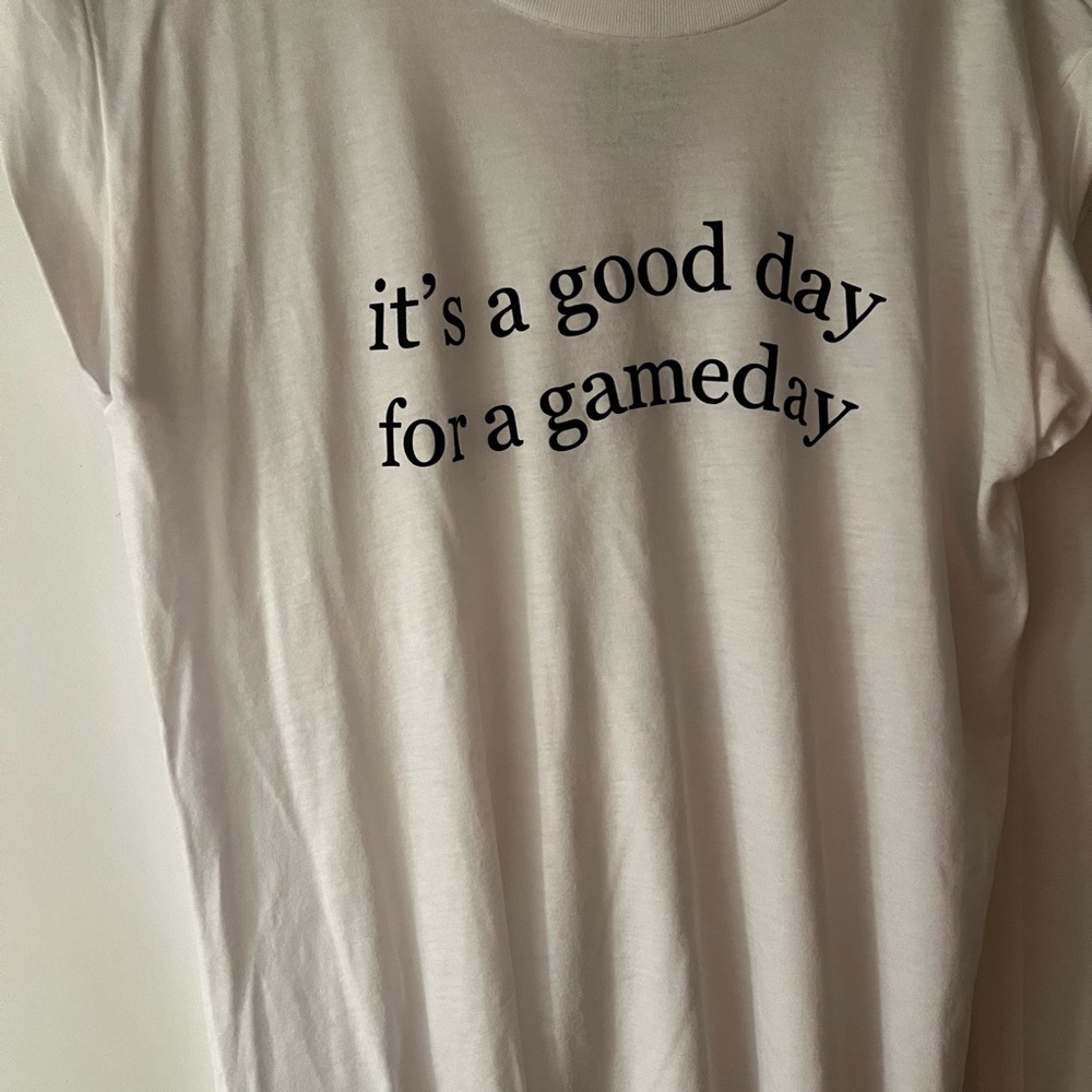 White Graphic Tee gameday